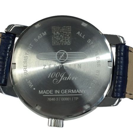  Zeppelin ツェッペリン 7646-3 100周年記念モデル クォーツ ネイビー 7646-3 メンズ 腕時計 本体のみ