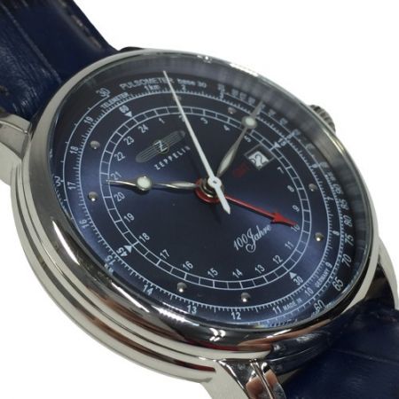  Zeppelin ツェッペリン 7646-3 100周年記念モデル クォーツ ネイビー 7646-3 メンズ 腕時計 本体のみ