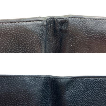  CHANEL シャネル 長財布 ブラック x ゴールド がま口