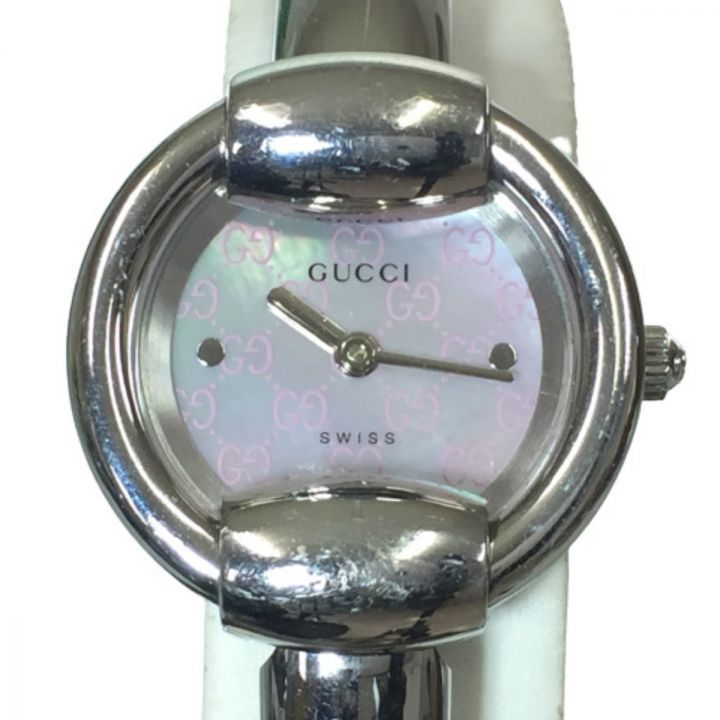 GUCCI グッチ 1400L クォーツ レディース 腕時計 1400L ピンクシェル  