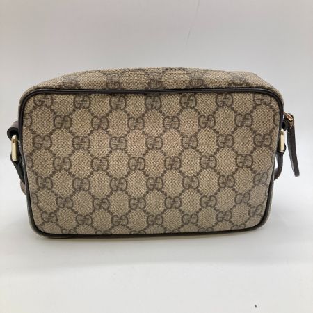  GUCCI グッチ GGスプリーム ショルダーバッグ 201447 ベージュ x ブラウン