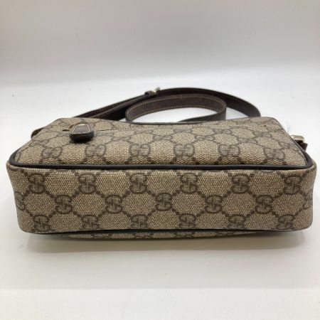  GUCCI グッチ GGスプリーム ショルダーバッグ 201447 ベージュ x ブラウン