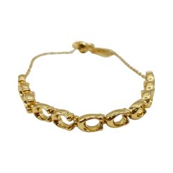 ◎◎ COACH コーチ シグネチャー ゴールド ブレスレット フレンドシップ スライダー ゴールド Bランク