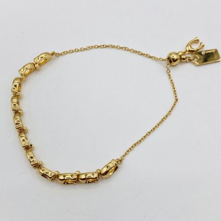  COACH コーチ シグネチャー ゴールド ブレスレット フレンドシップ スライダー ゴールド