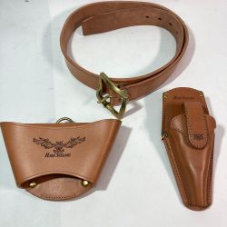 ◎◎  サムライクラフト レザーベルト ハードストリームス ランディングネット プライヤー ホルスター Cランク