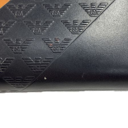  EMPORIO ARMANI エンポリオアルマーニ 長財布 YEME49-YKS2V ブラック x オレンジ ラウンドファスナー