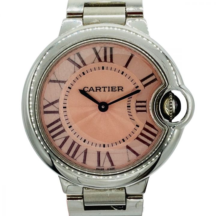 Cartier カルティエ バロンブルー クォーツ レディース 腕時計 ピンク SS 箱破損｜中古｜なんでもリサイクルビッグバン