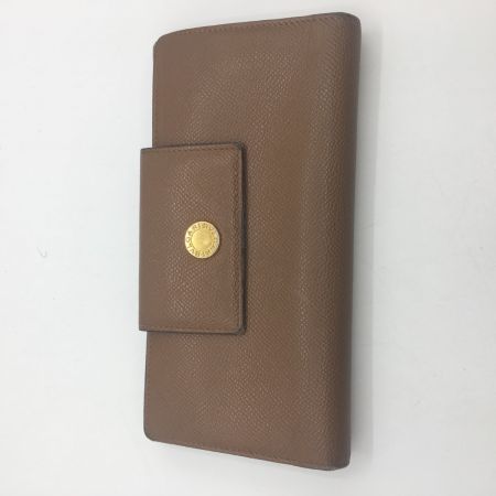  BVLGARI ブルガリ 3つ折り長財布 キャメル