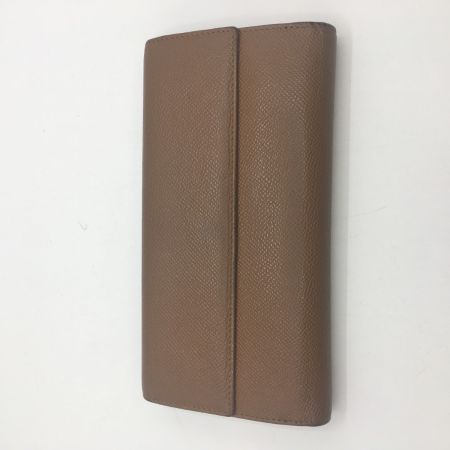  BVLGARI ブルガリ 3つ折り長財布 キャメル