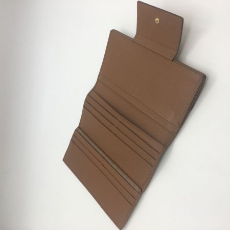  BVLGARI ブルガリ 3つ折り長財布 キャメル