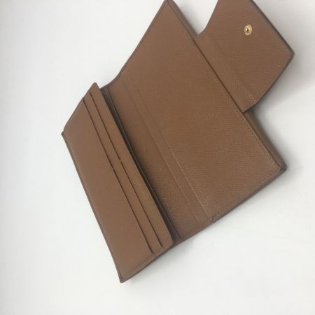  BVLGARI ブルガリ 3つ折り長財布 キャメル