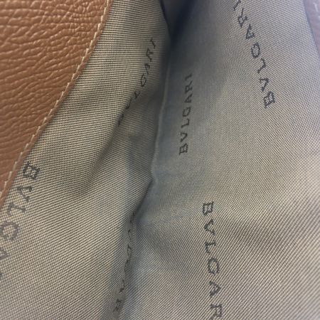  BVLGARI ブルガリ 3つ折り長財布 キャメル