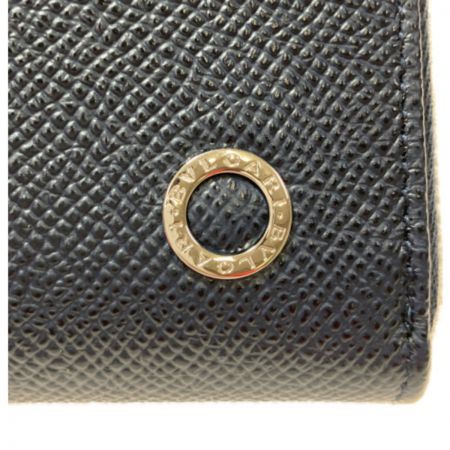  BVLGARI ブルガリ ブルガリ・ブルガリ マン ジップウオレット 282588 ネイビー 箱付き 長財布 ラウンドファスナー