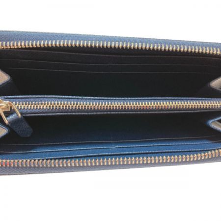  BVLGARI ブルガリ ブルガリ・ブルガリ マン ジップウオレット 282588 ネイビー 箱付き 長財布 ラウンドファスナー