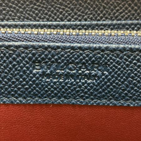  BVLGARI ブルガリ ブルガリ・ブルガリ マン ジップウオレット 282588 ネイビー 箱付き 長財布 ラウンドファスナー