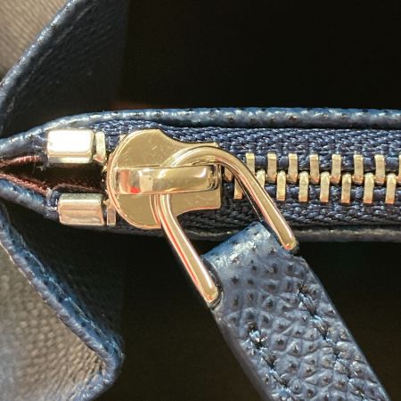  BVLGARI ブルガリ ブルガリ・ブルガリ マン ジップウオレット 282588 ネイビー 箱付き 長財布 ラウンドファスナー