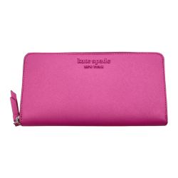 ◎◎ Kate Spade ケイトスペード ラウンドファスナー財布 長財布 KB541-650 ショッキングピンク Aランク