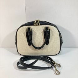 ◎◎ TOFF&LOADSTONE 2WAYバッグ ベージュ×ブラック ハンドバッグ ショルダーバッグ レディース Bランク