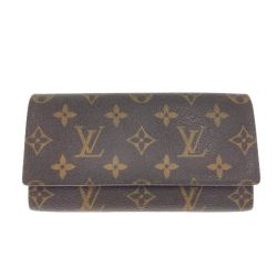◎◎ LOUIS VUITTON ルイヴィトン モノグラム ポルト円・3カルト クレディ M61818 ブラウン 長財布 長札入れ ポルトエン Bランク
