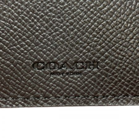  COACH コーチ 札入れ F75206 ブラック BLK 2つ折り財布 小銭入れ無し