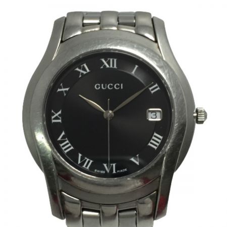  GUCCI グッチ 5500M クォーツ メンズ 腕時計 文字盤ブラック 5500M