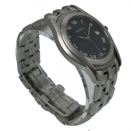  GUCCI グッチ 5500M クォーツ メンズ 腕時計 文字盤ブラック 5500M