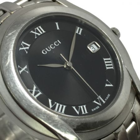  GUCCI グッチ 5500M クォーツ メンズ 腕時計 文字盤ブラック 5500M