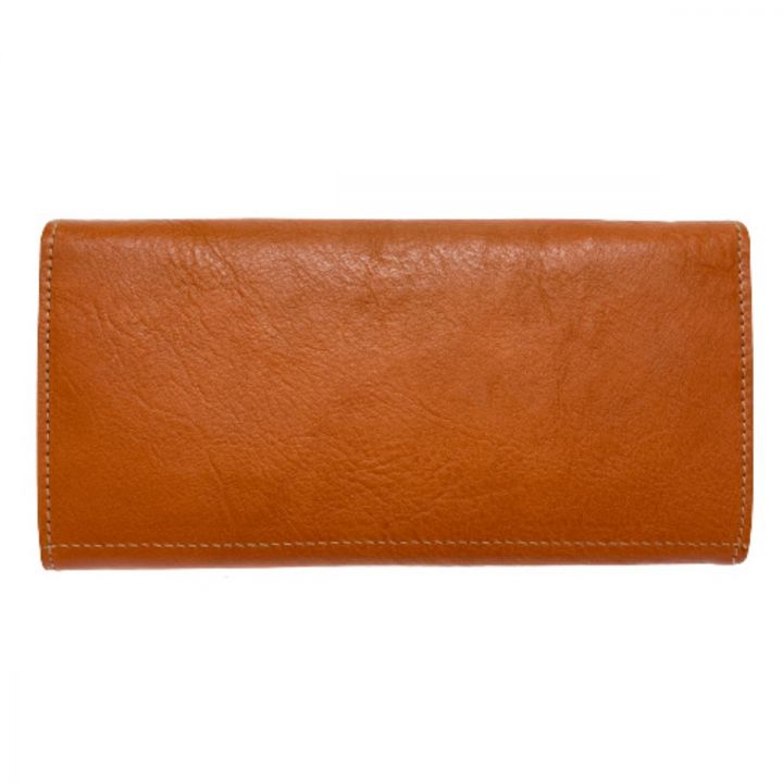 IL BISONTE イルビゾンテ 長財布 ジェニュインレザー キャメル 布袋