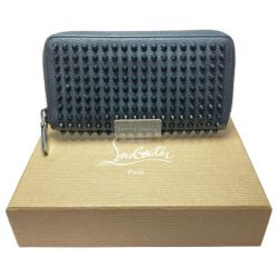 ◎◎ Christian Louboutin クリスチャンルブタン パネトーネ 1165044 ブラック x レッド 箱付き 長財布 Cランク