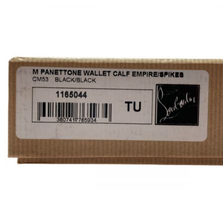  Christian Louboutin クリスチャンルブタン パネトーネ 1165044 ブラック x レッド 箱付き 長財布