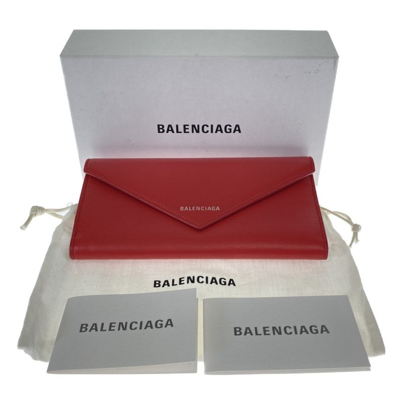 中古】 BALENCIAGA バレンシアガ PAPIER ペーパー 長財布 499207