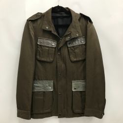 ◎◎ EPOCA エポカ 三陽商会　馬革レザー ミリタリー風ジャケット 8BVP44-512-57 オリーブ サイズ46 Bランク