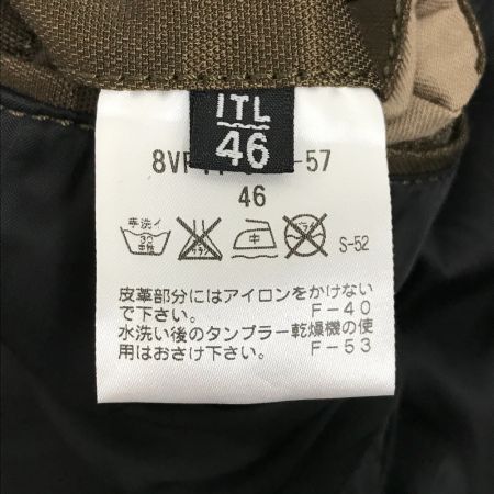  EPOCA エポカ 三陽商会　馬革レザー ミリタリー風ジャケット 8BVP44-512-57 オリーブ サイズ46