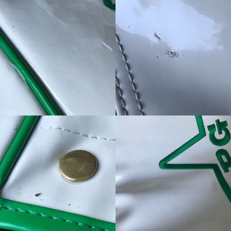  PEARLY GATES パーリーゲイツ キャディバッグ 9型 6分割 エナメル グリーン ホワイト 傷汚れ有