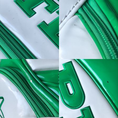  PEARLY GATES パーリーゲイツ キャディバッグ 9型 6分割 エナメル グリーン ホワイト 傷汚れ有