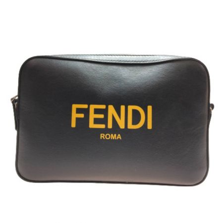  FENDI フェンディ ショルダーバッグ 7M0286 ブラック x イエロー x シルバー クラッチバッグ ポーチ