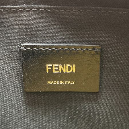  FENDI フェンディ ショルダーバッグ 7M0286 ブラック x イエロー x シルバー クラッチバッグ ポーチ
