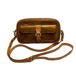 ◎◎ LOUIS VUITTON ルイヴィトン モノグラム・ヴェルニ クリスティMM ブロンズ M91109 ブラウン ショルダーバッグ ポシェット Bランク