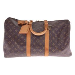 ◎◎ LOUIS VUITTON ルイヴィトン モノグラム キーポル45 M41428 ブラウン ボストンバッグ トラベルバッグ 旅行鞄 Cランク