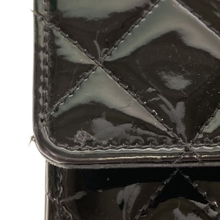  CHANEL シャネル マトラッセ 長財布 ブラック x シルバー