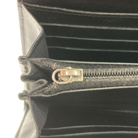  CHANEL シャネル マトラッセ 長財布 ブラック x シルバー