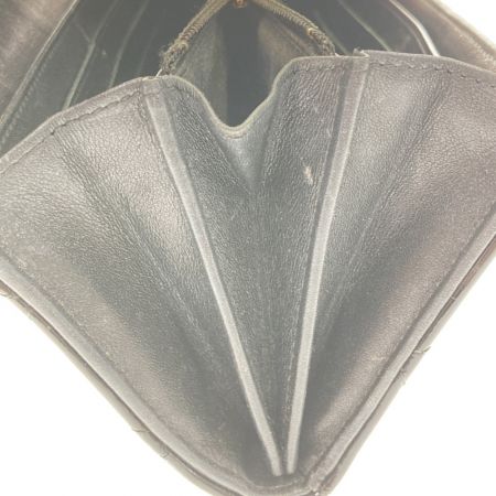  CHANEL シャネル マトラッセ 長財布 ブラック x シルバー