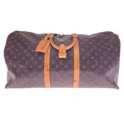 ◎◎ LOUIS VUITTON ルイヴィトン モノグラム キーポル55 M41424 ブラウン ボストンバッグ トラベルバッグ 旅行鞄 Bランク