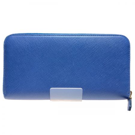  PRADA プラダ 長財布 PORTAFOGLIO LAMPO TU 1ML506 ブルー ラウンドファスナー 箱付き