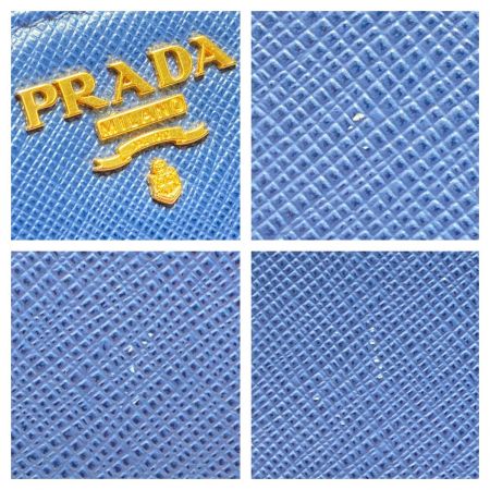  PRADA プラダ 長財布 PORTAFOGLIO LAMPO TU 1ML506 ブルー ラウンドファスナー 箱付き