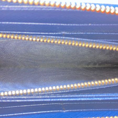  PRADA プラダ 長財布 PORTAFOGLIO LAMPO TU 1ML506 ブルー ラウンドファスナー 箱付き