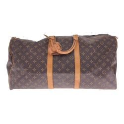 ◎◎ LOUIS VUITTON ルイヴィトン モノグラム キーポル55 M41424 ブラウン ボストンバッグ トラベルバッグ 旅行鞄 Bランク