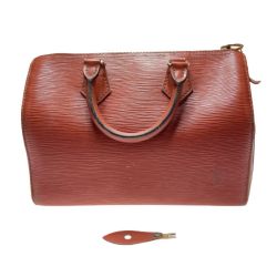 ◎◎ LOUIS VUITTON ルイヴィトン エピ スピーディ25 ケニア・ブラウン M43013 ブラウン x ゴールド ハンドバッグ ファスナー破損 ジャンク Dランク