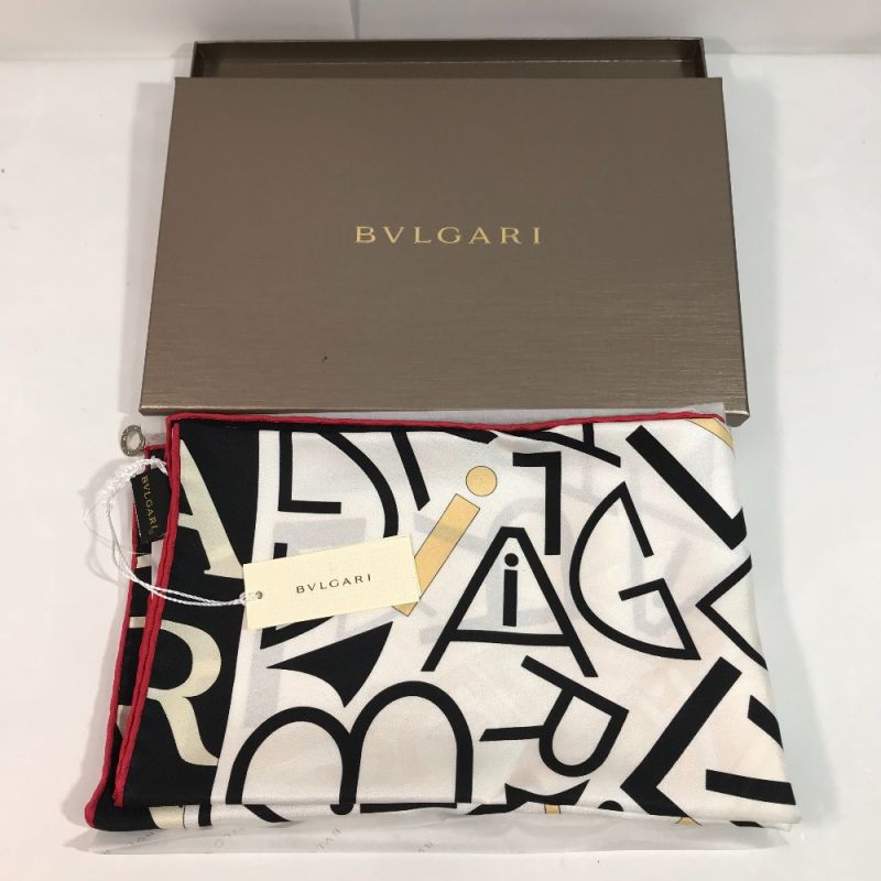 中古】 BVLGARI ブルガリ ロゴマニア スカーフ 箱付 244741｜総合