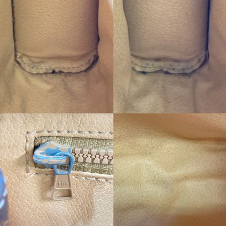  CELINE セリーヌ マカダム柄 セカンドバッグ ブラウン x ベージュ x ゴールド クラッチバッグ レザー